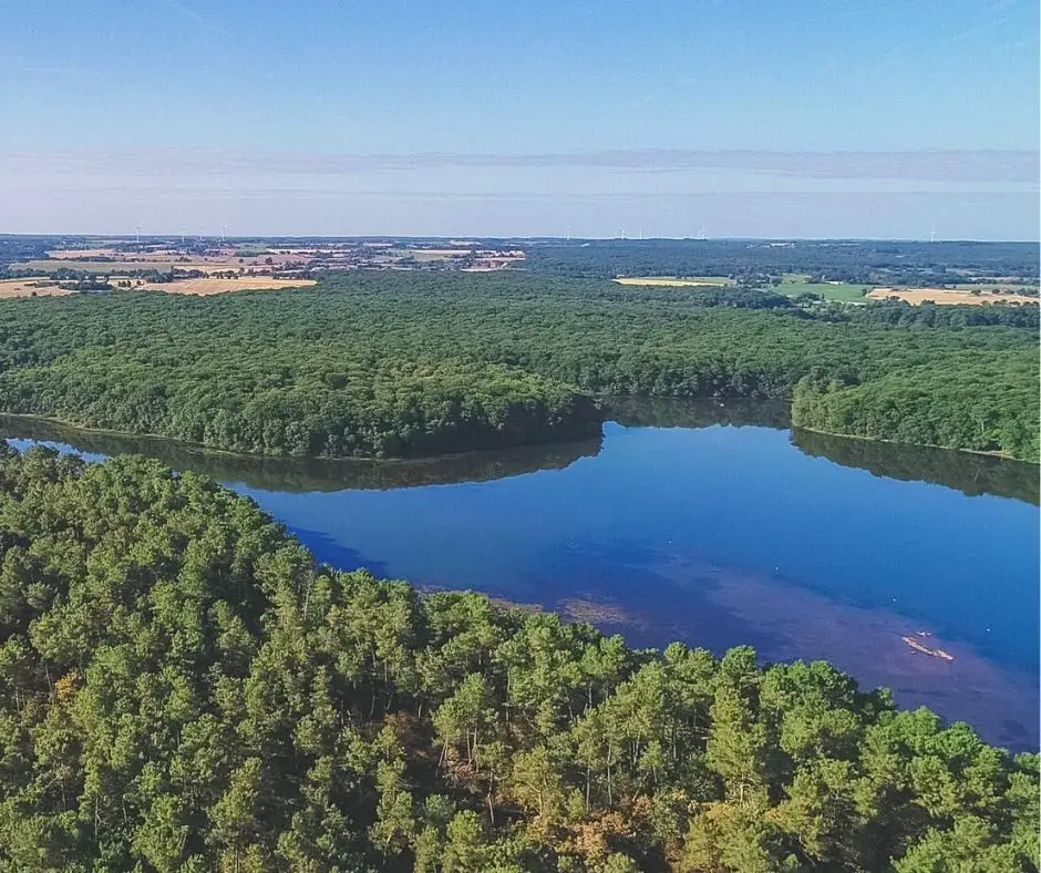 randonnée dans la forêt autour du Lac de Trémelin