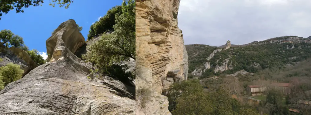 Buoux Vaucluse falaise d'hiver