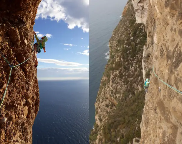 Grandes voies dans les calanques de la Ciotat en hiver