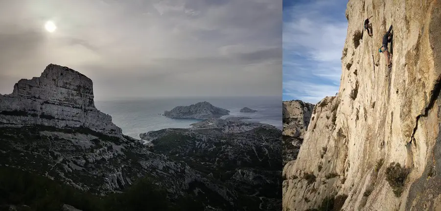 Les Goudes en hiver pour grimper - calanques de Marseille