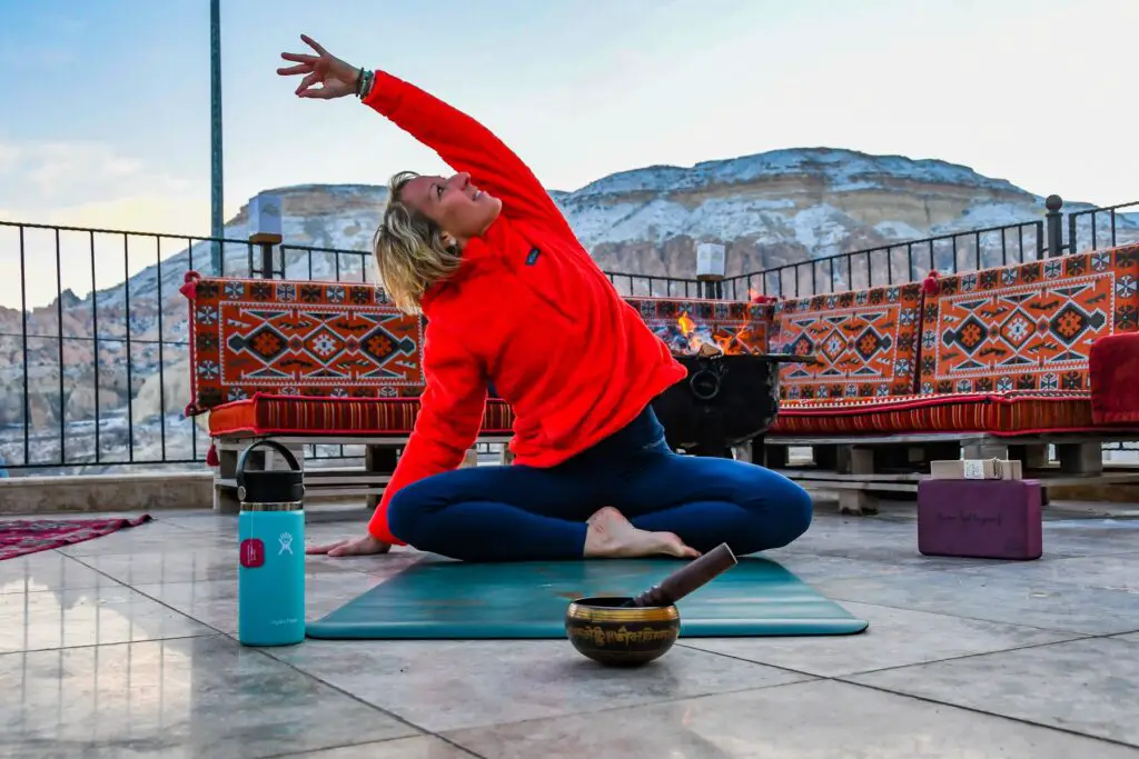 Polaire Columbia femme testée en yoga