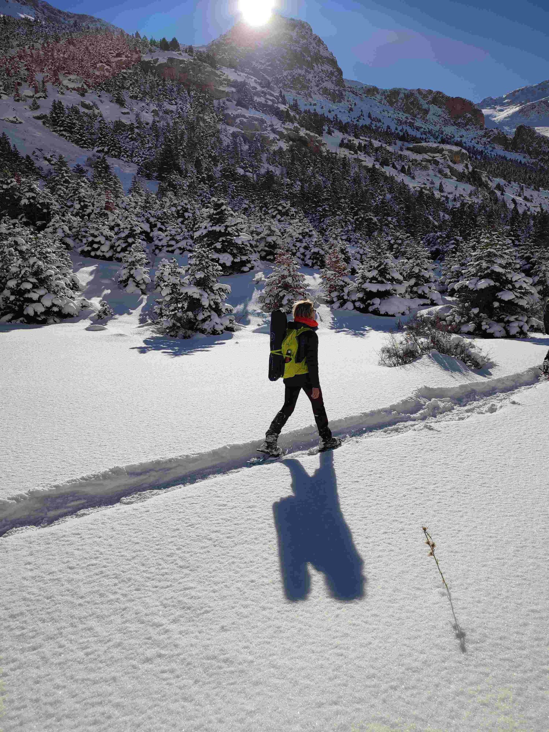 Raquettes à neige en sac à dos IQU 30 L au Mont Taurus en Turquie