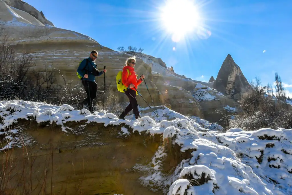 Retour terrain polaire Columbia Femme en Cappadoce en Turquie