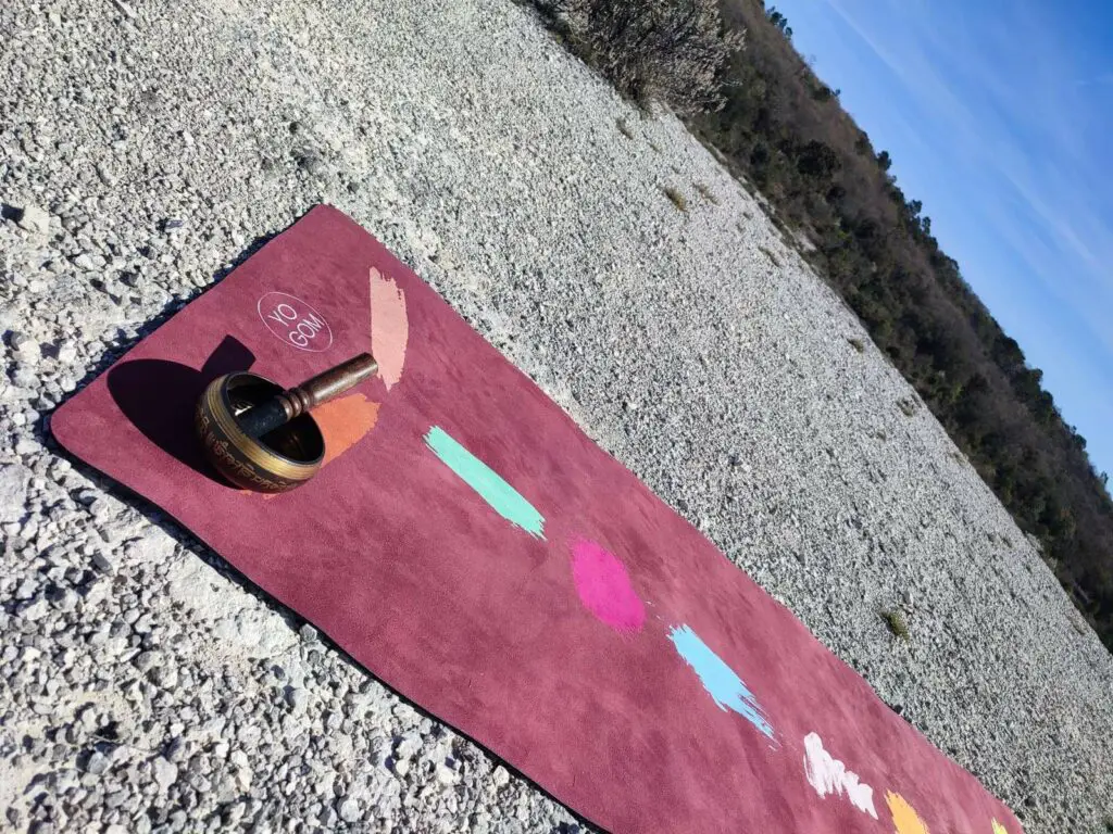 Retour terrain tapis de yoga performance apache amarante