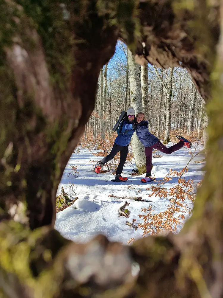 Test Labyrinth Loop™ en Raquettes à neige et yoga au Mont Aigoual