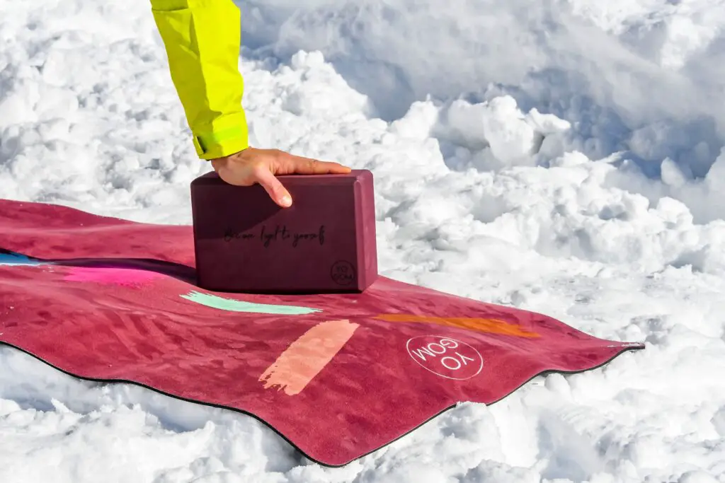 Test produit yogom en hiver sur la neige