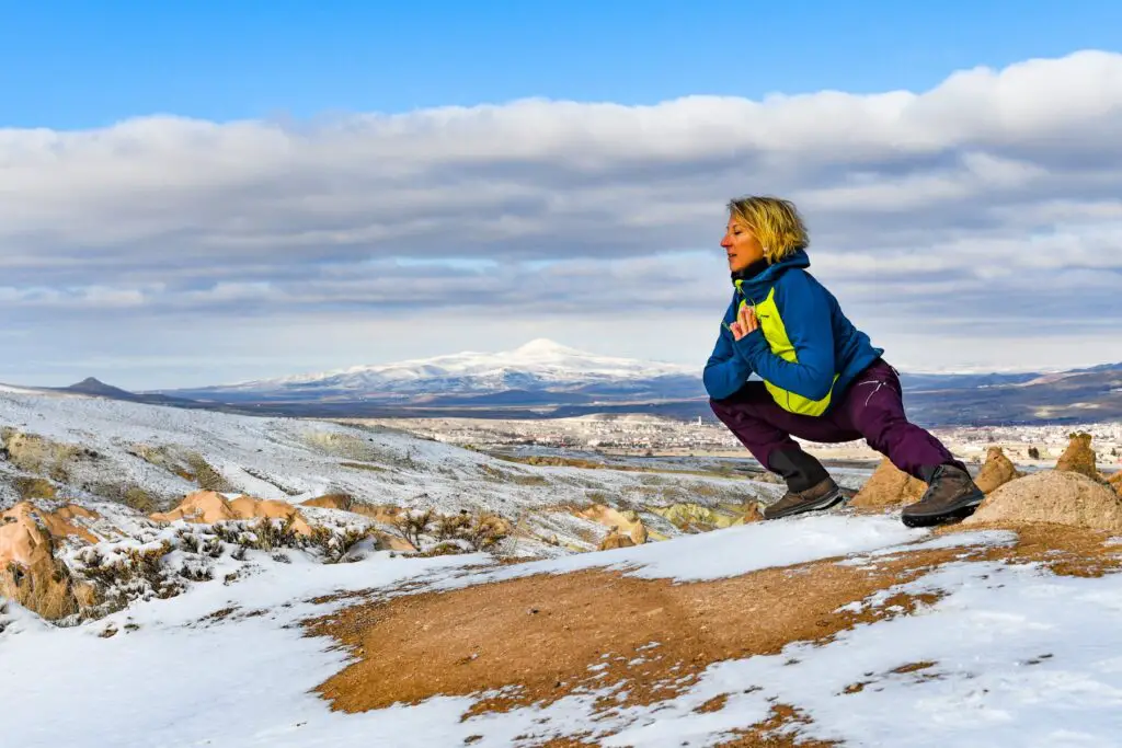 Test terrain pantalon élastique et confortable en Turquie en hiver