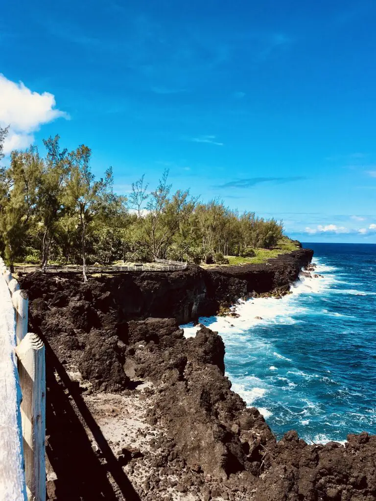 bord de l'au à l'île de la réunion