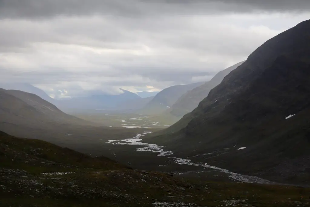 Pluie sur la Kungsleden