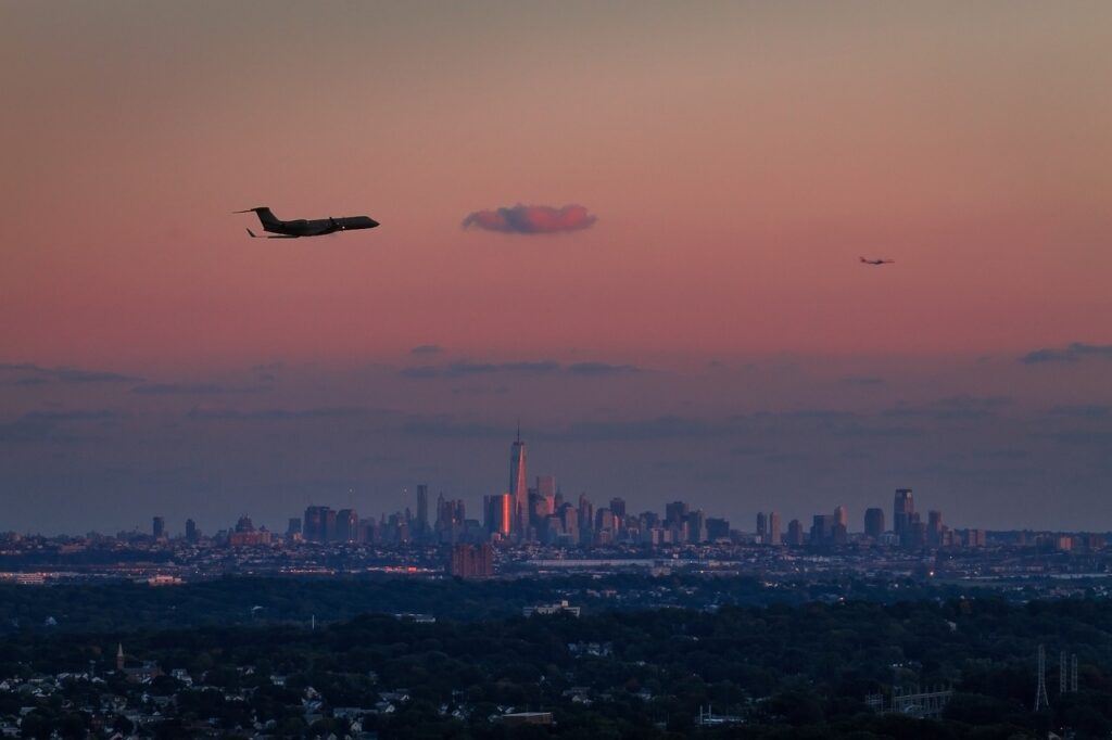 Avion au dessus de New York