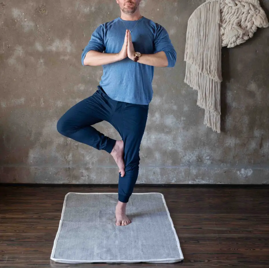 Tapis de Yoga en laine de fabrication artisanale