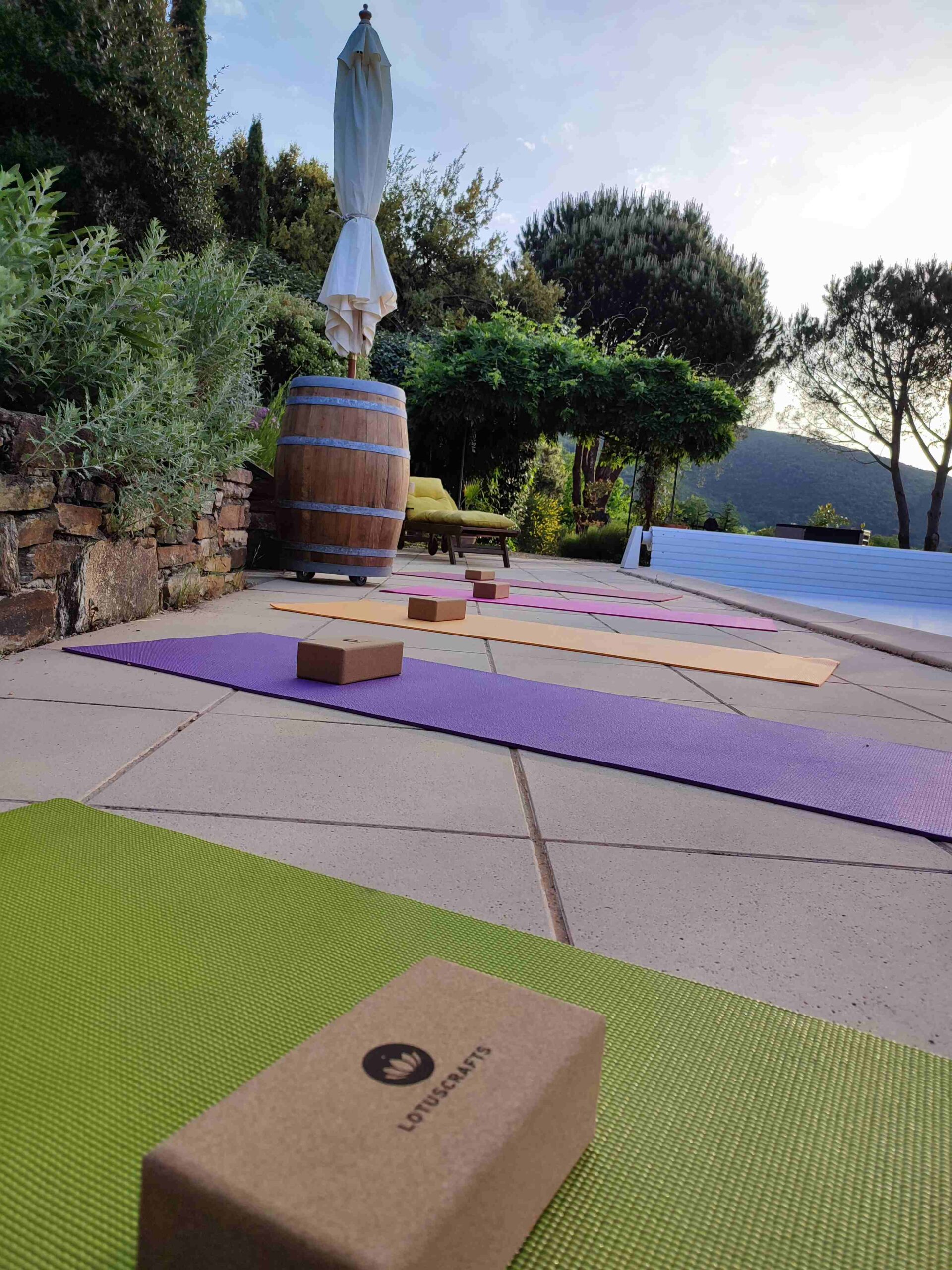 tapis et bloc de yoga