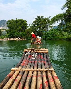 bambou raft à chiang Dao