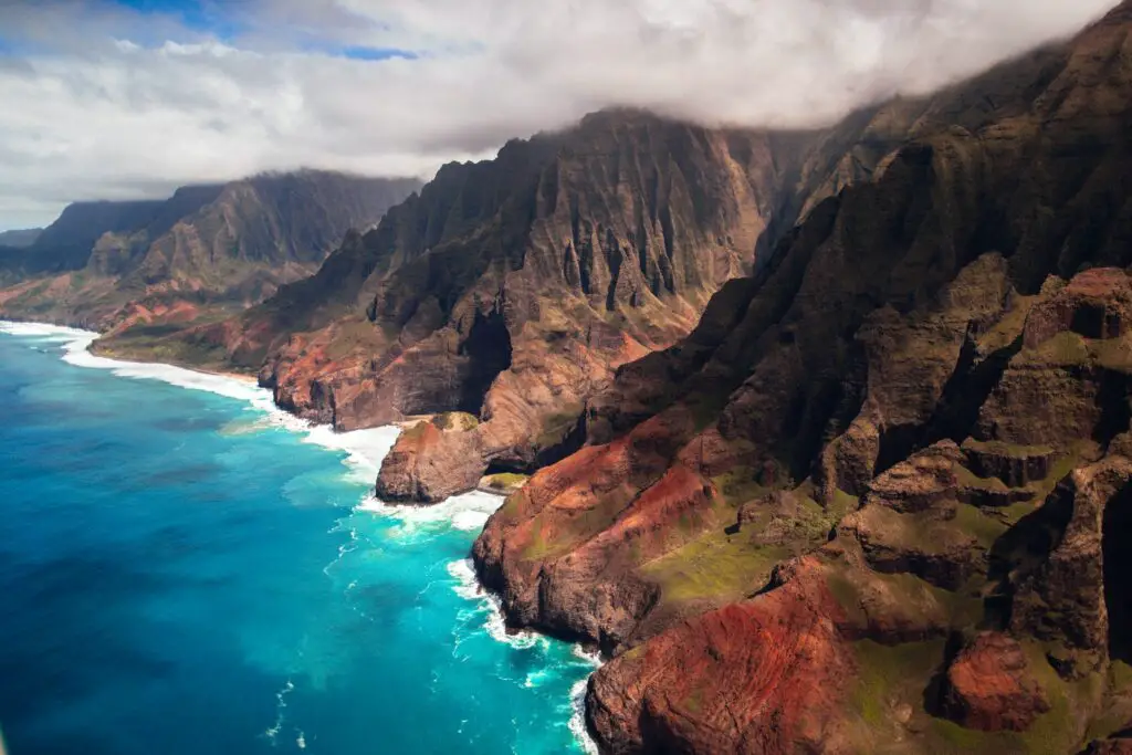 La côte de Na Pali sur l'île de Kauai