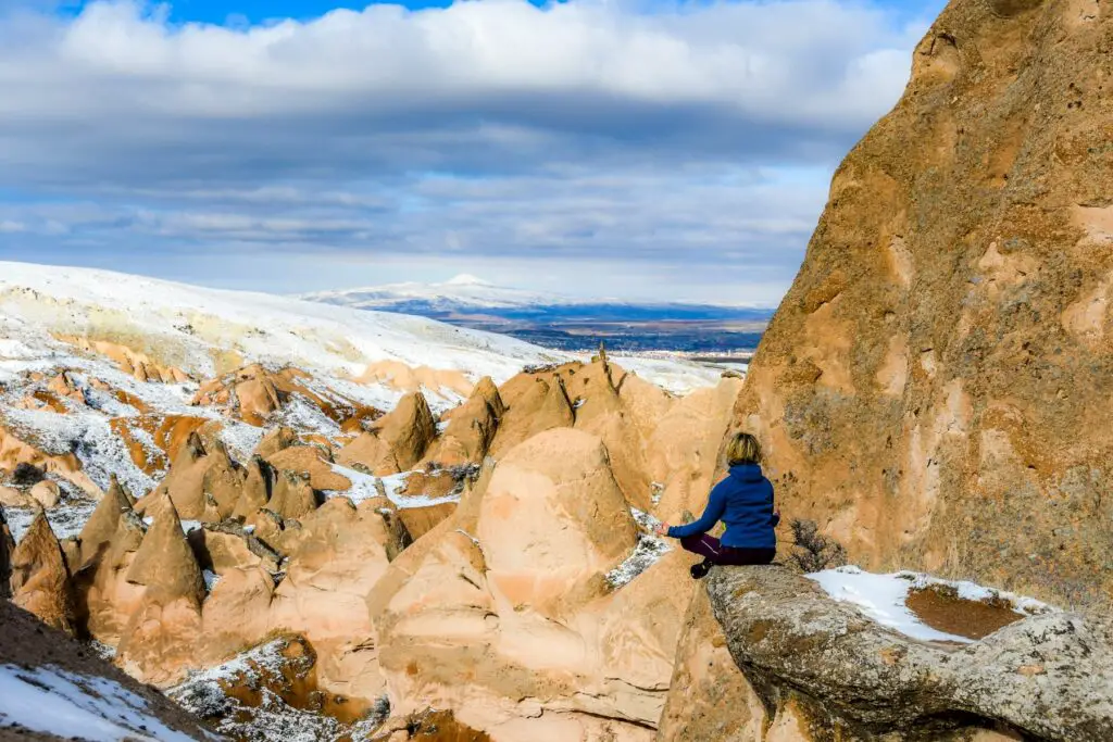 Méditation en plein coeur de la Cappadoce