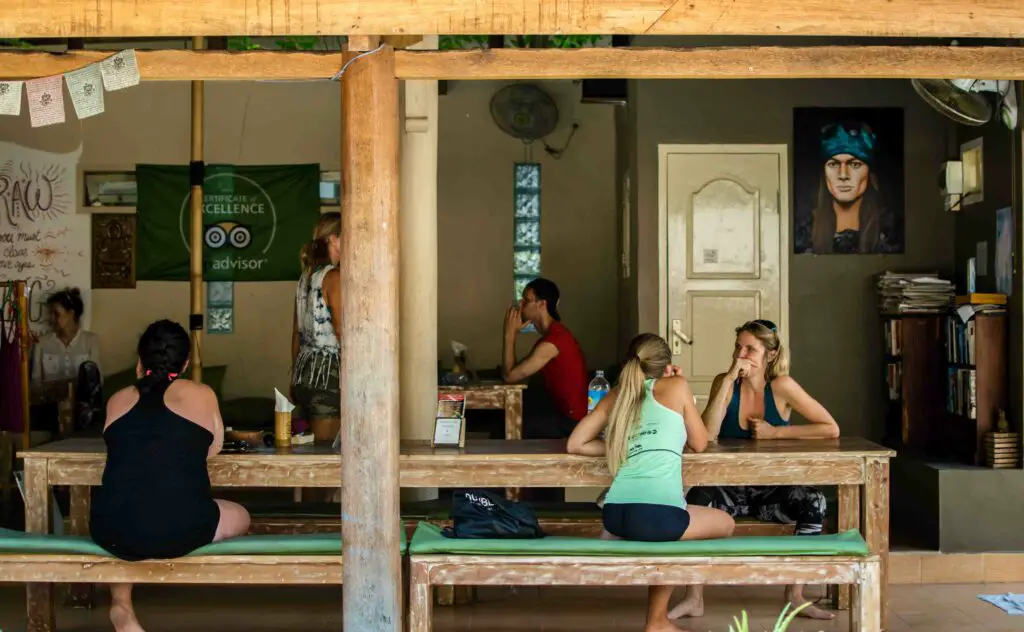 Restaurant at H20 Yoga Meditation Center Bali