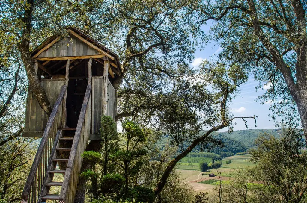 dormir dans une cabane dans les arbres