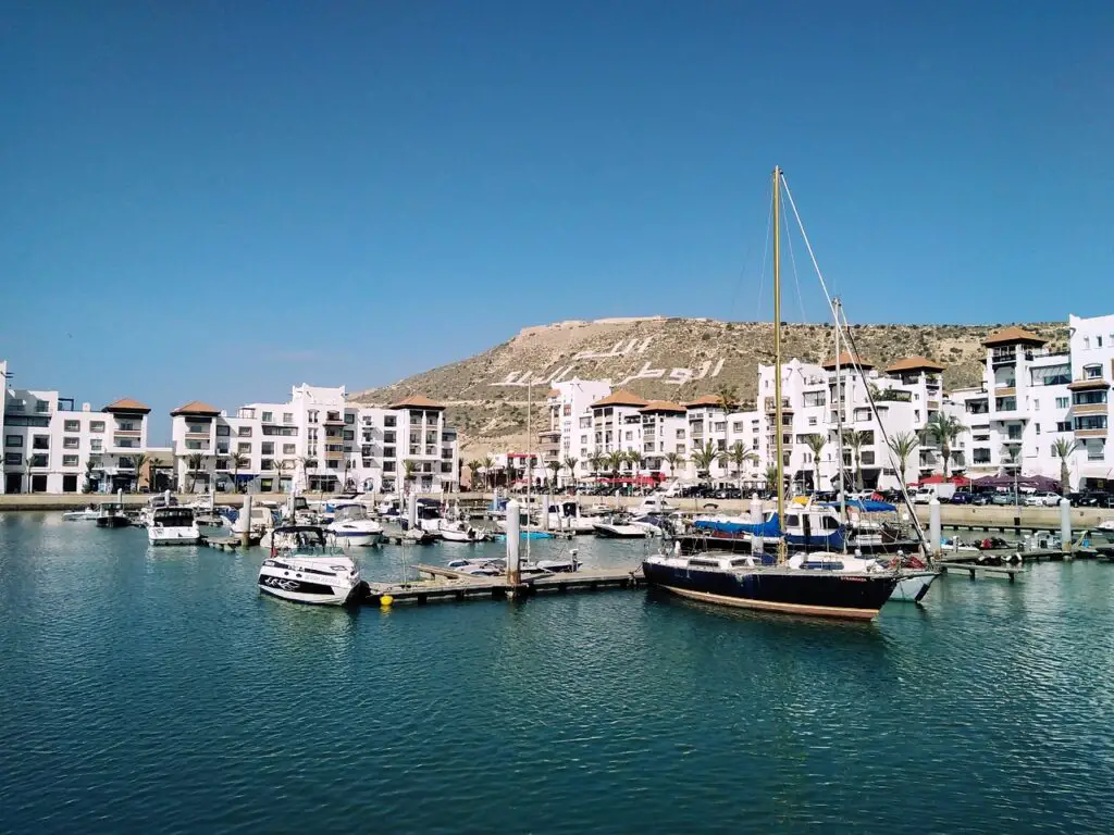 La Marina de la ville d'agadir au Maroc