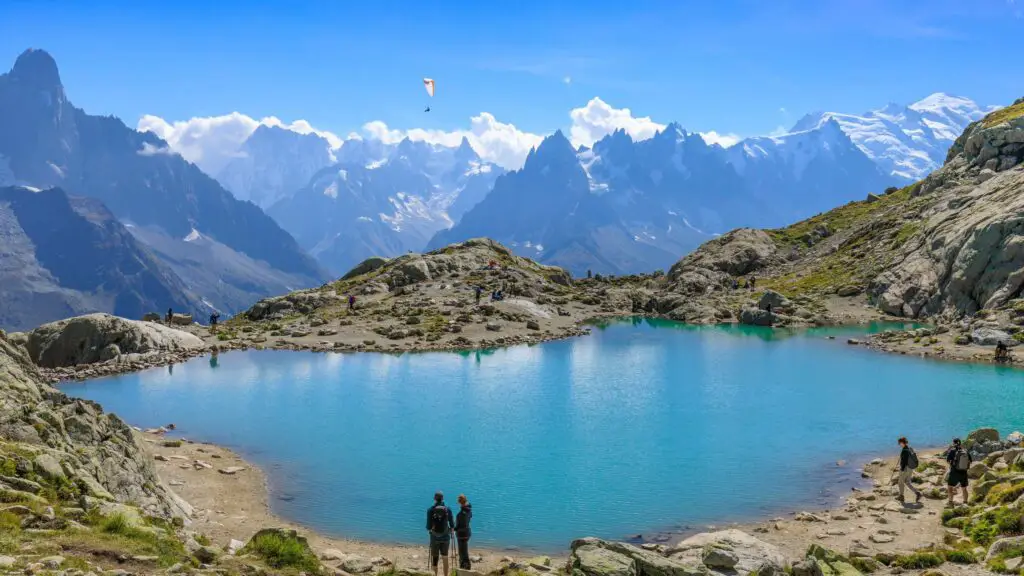 lac blanc en randonnée à chamonix