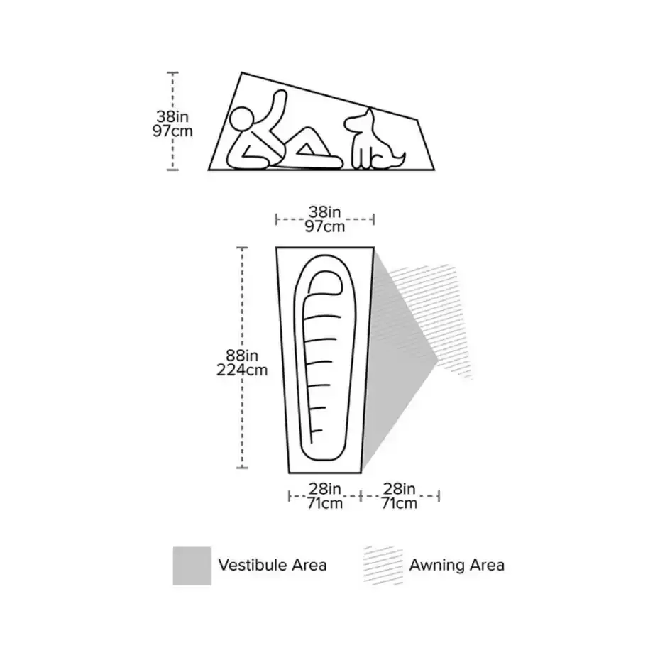 Dimensions Big Agnes Copper spur HV UL1