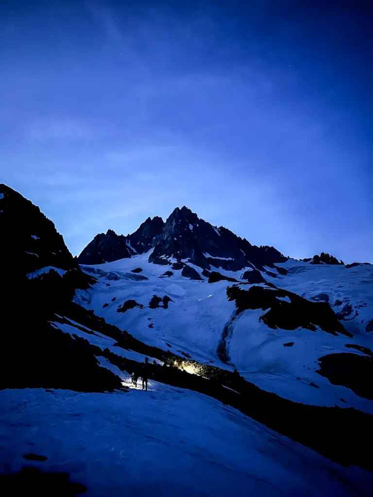 départ pour l'aiguille du tour