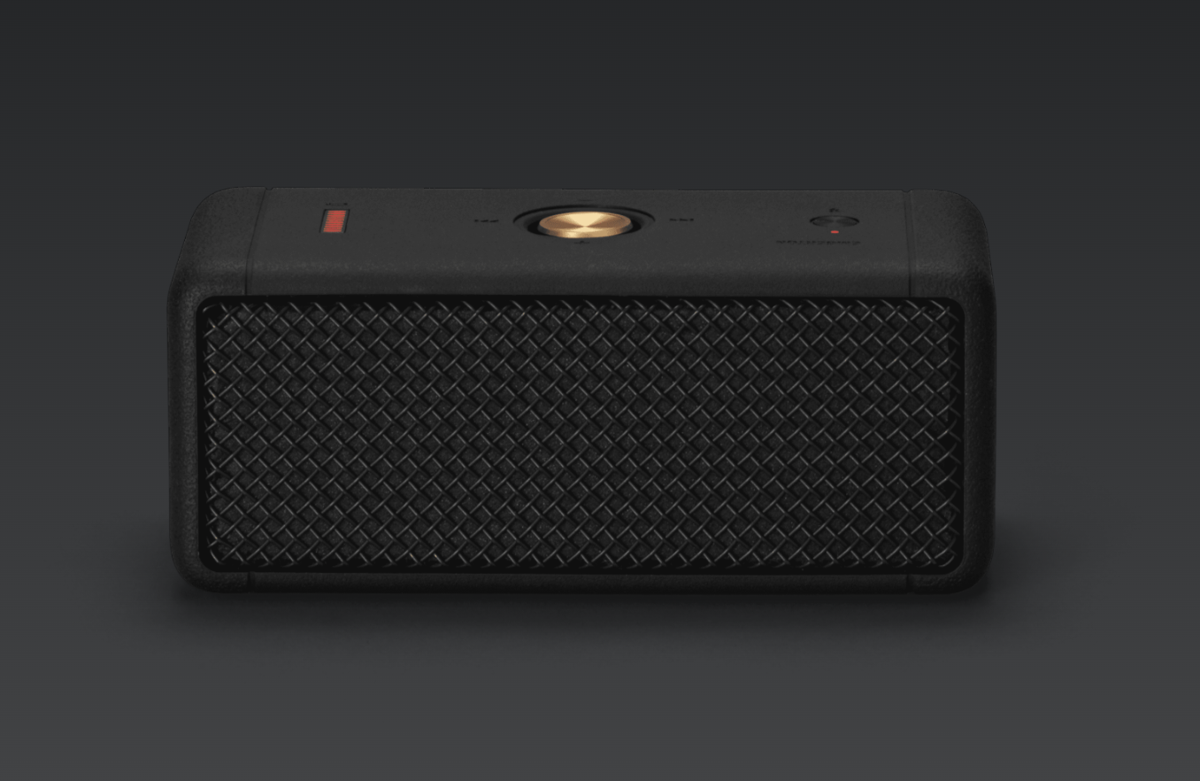 Housse Silicone Protection Kwmobile Pour Enceinte Marshall Emberton - Noir