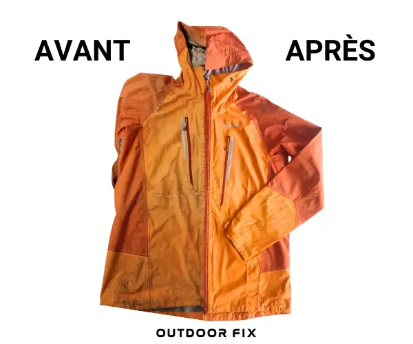 Avant Après entretien d'une Veste de Montagne