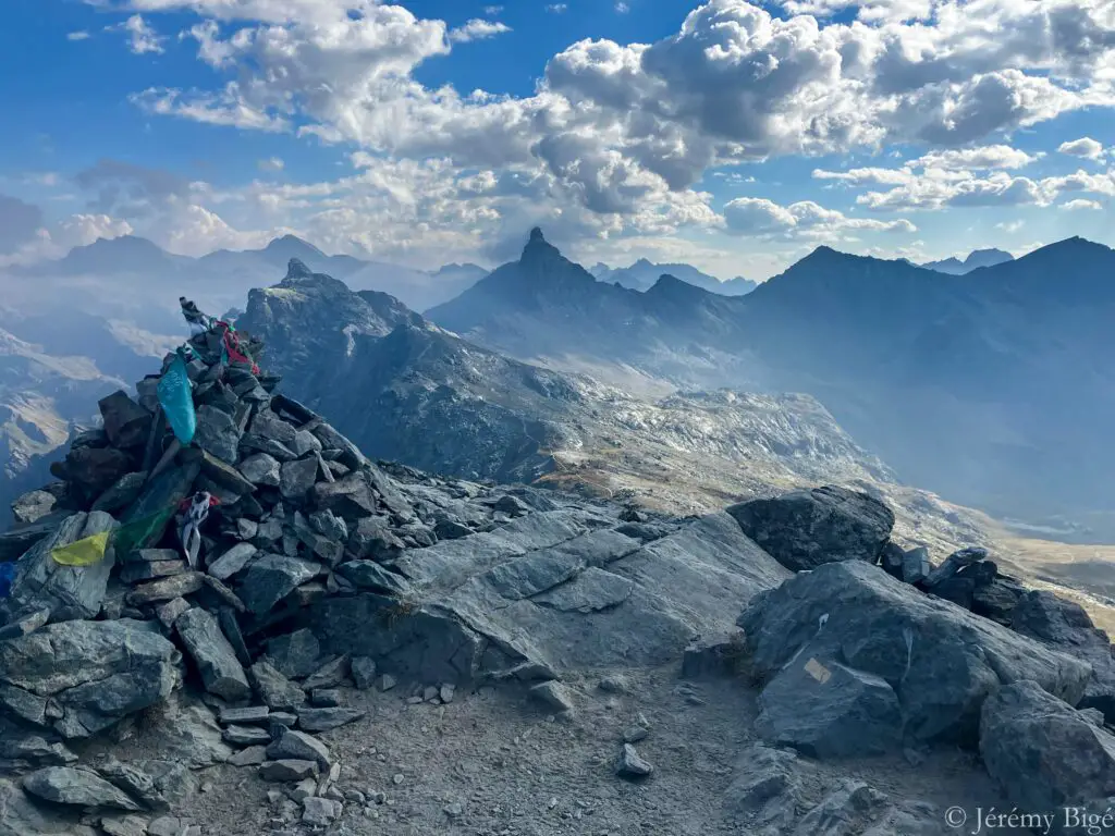 Pic du Caramantran sud (3021m) durant la Trans'Alpes.