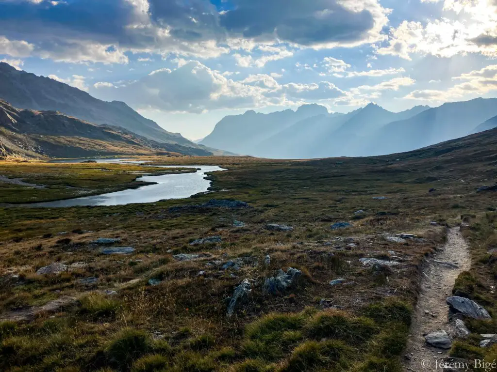 Lac du Longet durant la Trans'Alpes.