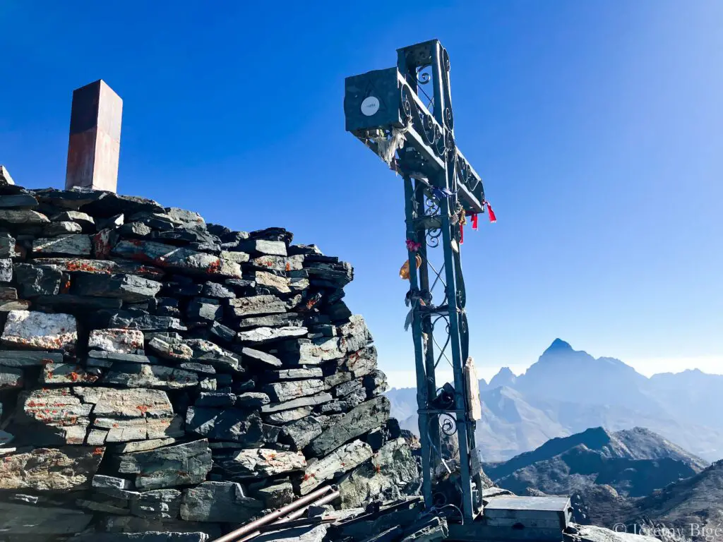 Bric de Rubren (3340m) durant la Trans'Alpes. 