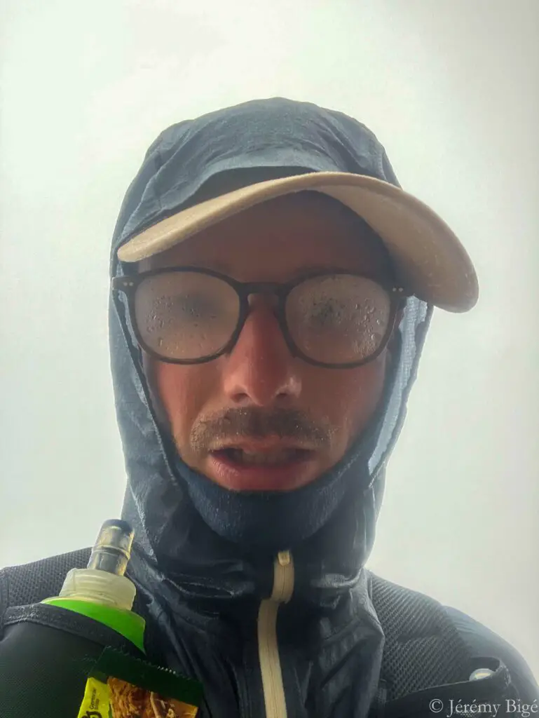 Tempête à la Cime du Diable (2685m) durant la Trans'Alpes.