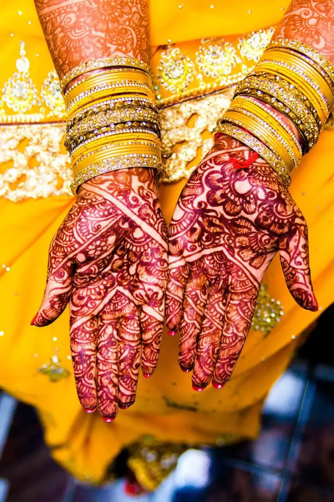 La cérémonie de Mehndi d'un mariage royale en inde