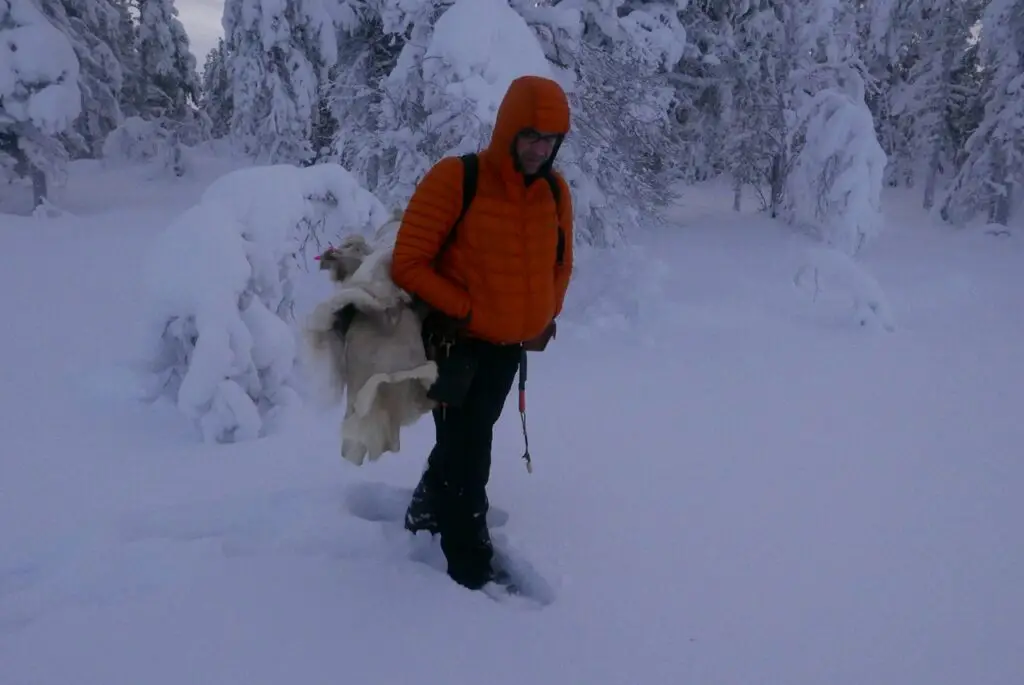 Raquettes à neige en Laponie Suédoise