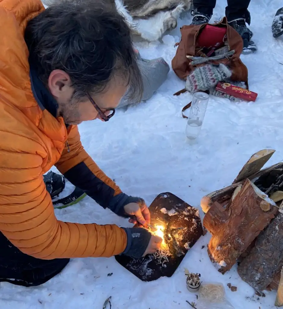 Test de la doudoune Mythic alpine RAB en Laponie Suédoise