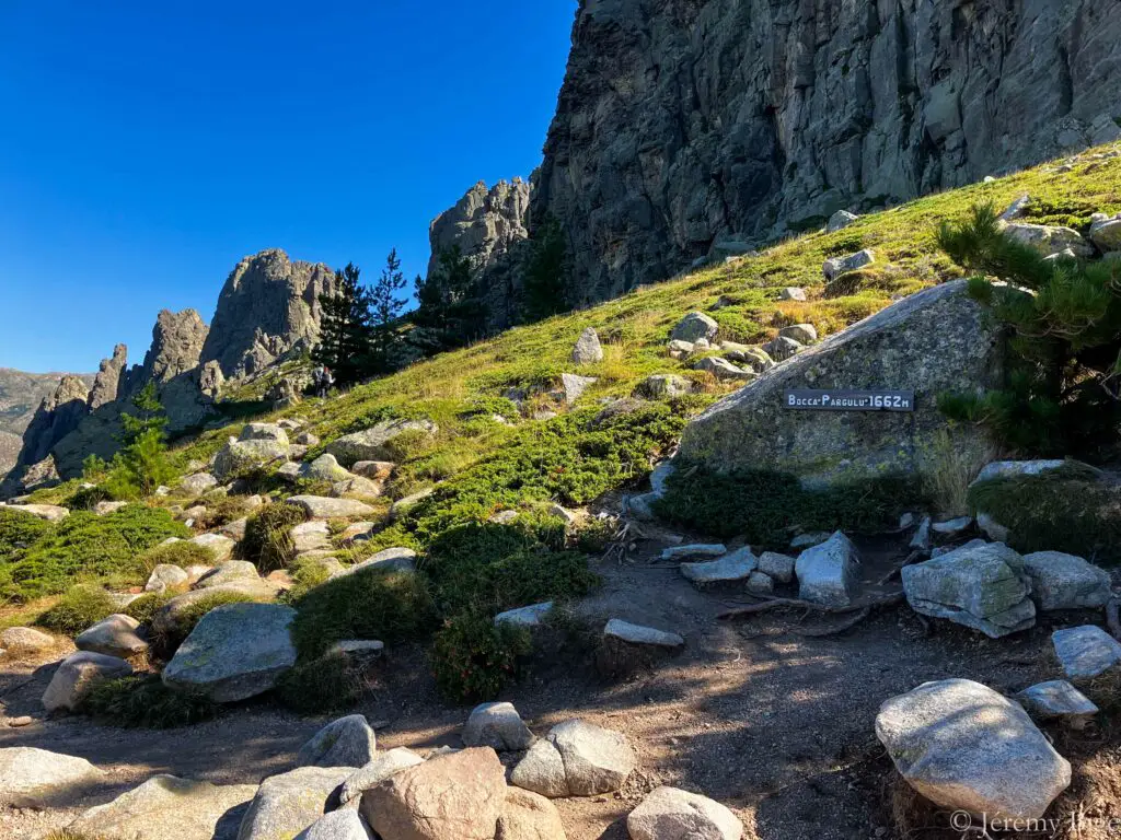 Bocca Pargulu (1662m) sur le GR20.