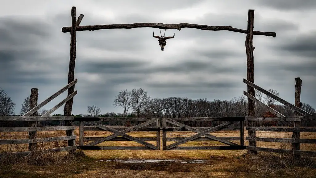 Entrée de ranch au Texas