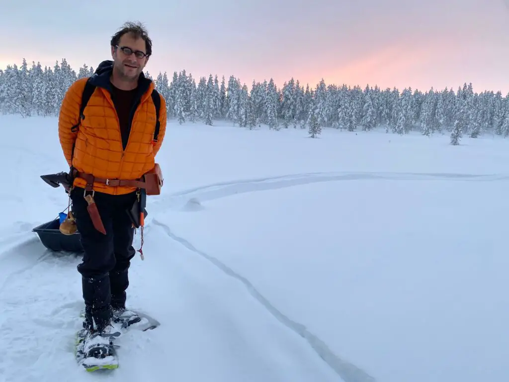 balade en raquette à neige à Karesuando