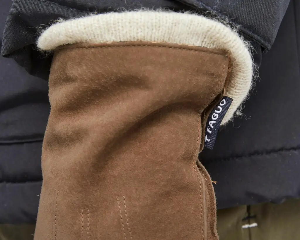 Gants en cuire camel