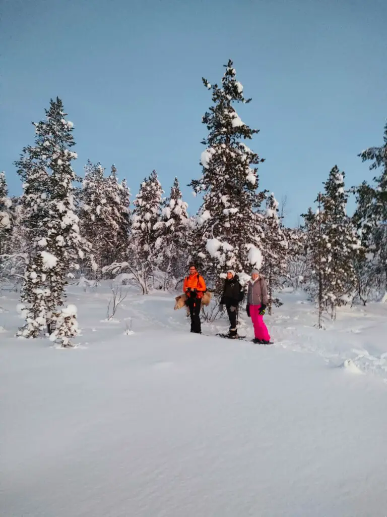 itinérance en raquettes à neige en suède