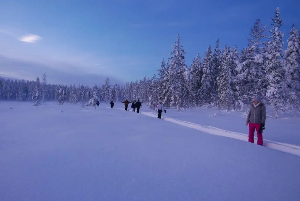 paysage grandiose de la laponie suédoise en hiver