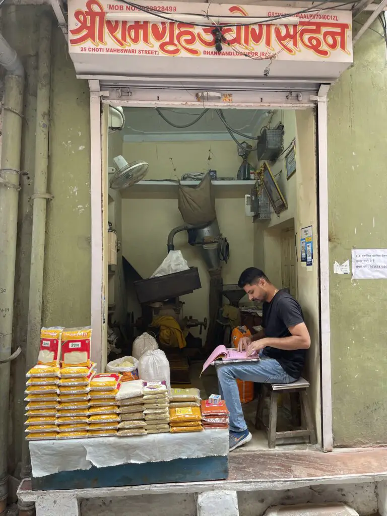 boutique au marché d'udaipur