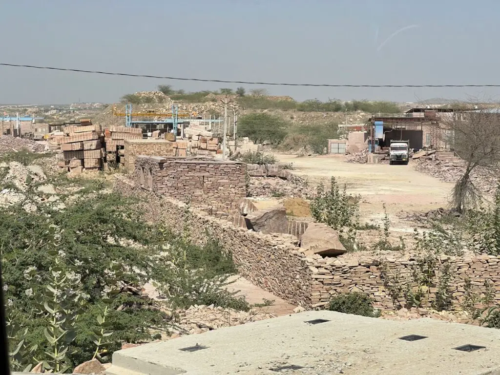 Carrière de gres de Jodhpur au rajasthan