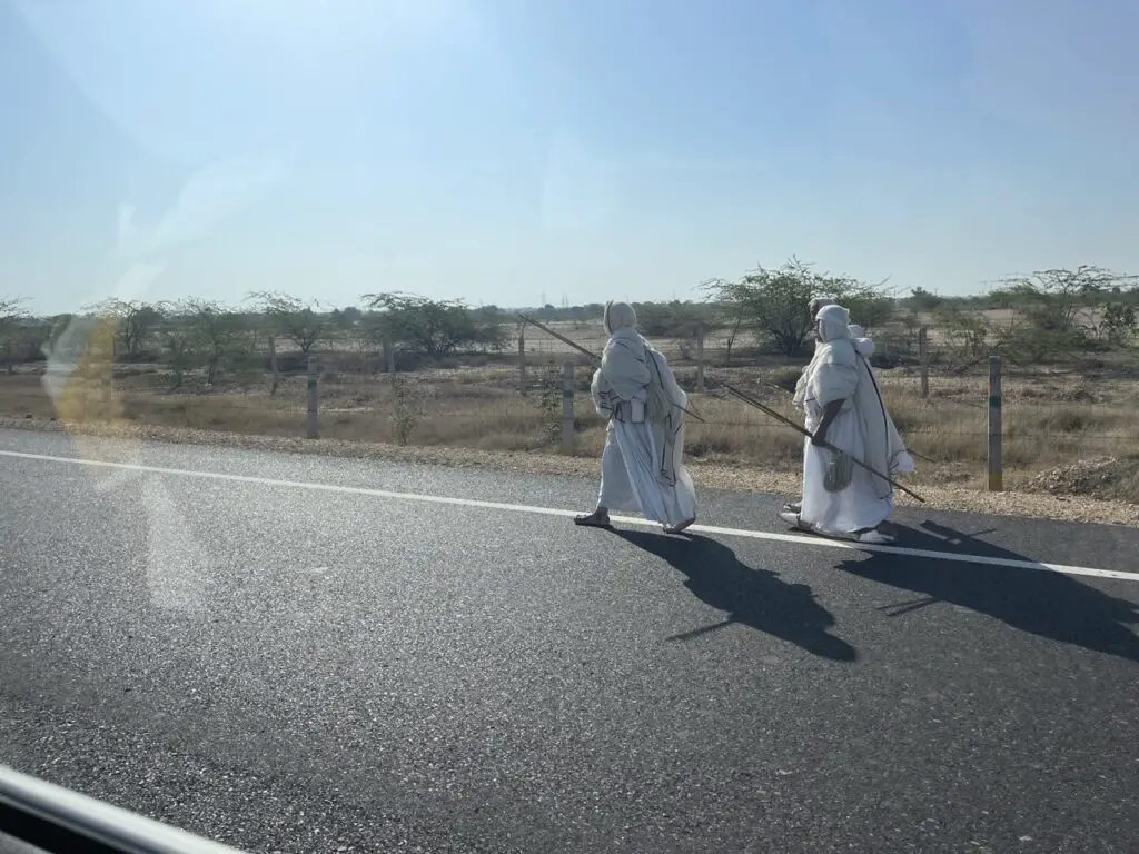 Des femmes Jaïn sur la route en direction de Jodhpur