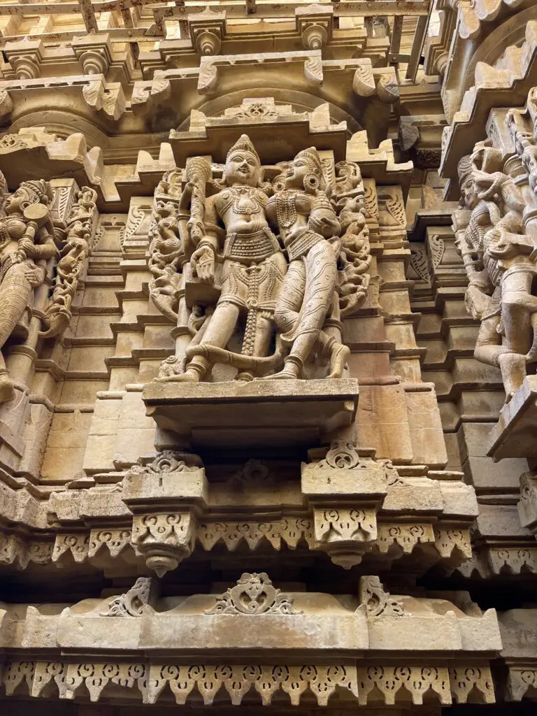 façade au temple jain à Jaisalmer