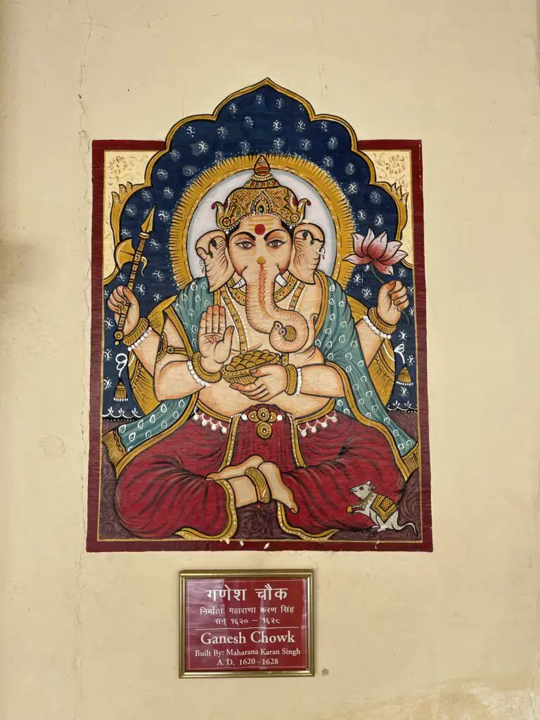 Ganesh visite de city palace à Udaipur
