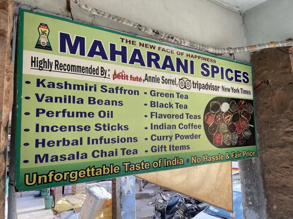 Maharani spices magasin d'épices à Jodhpur