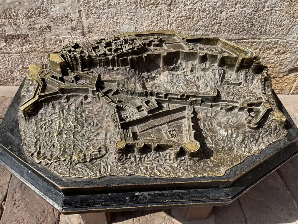 Maquette du fort Meranghar avec le palais royal de Jodhpur