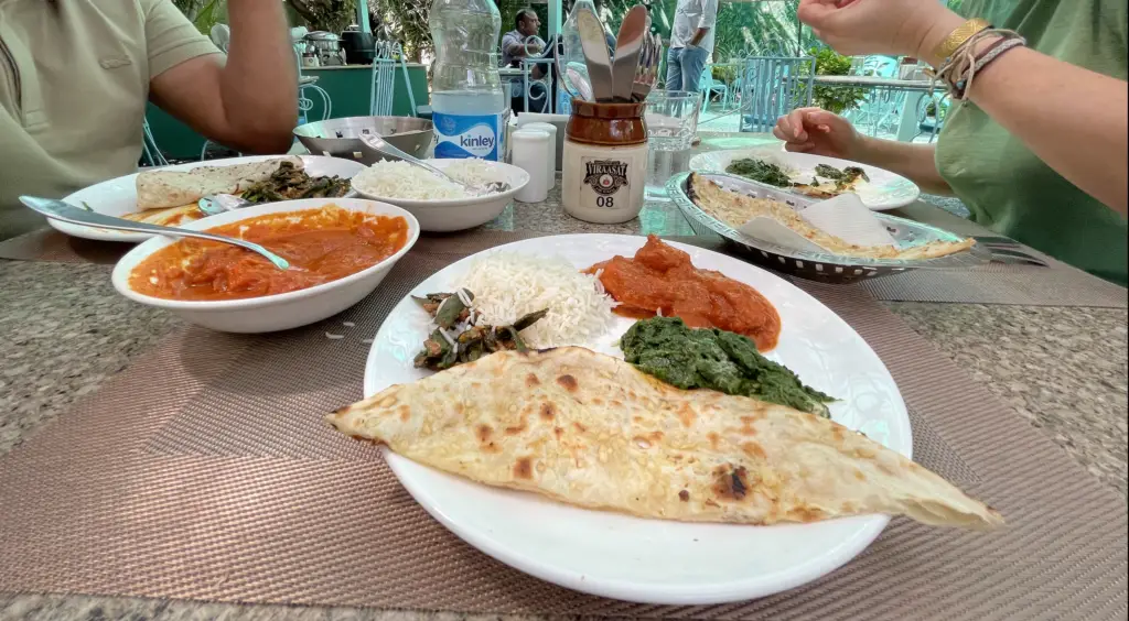 plats de notre repas au restaurant Viraasat d'udaipur