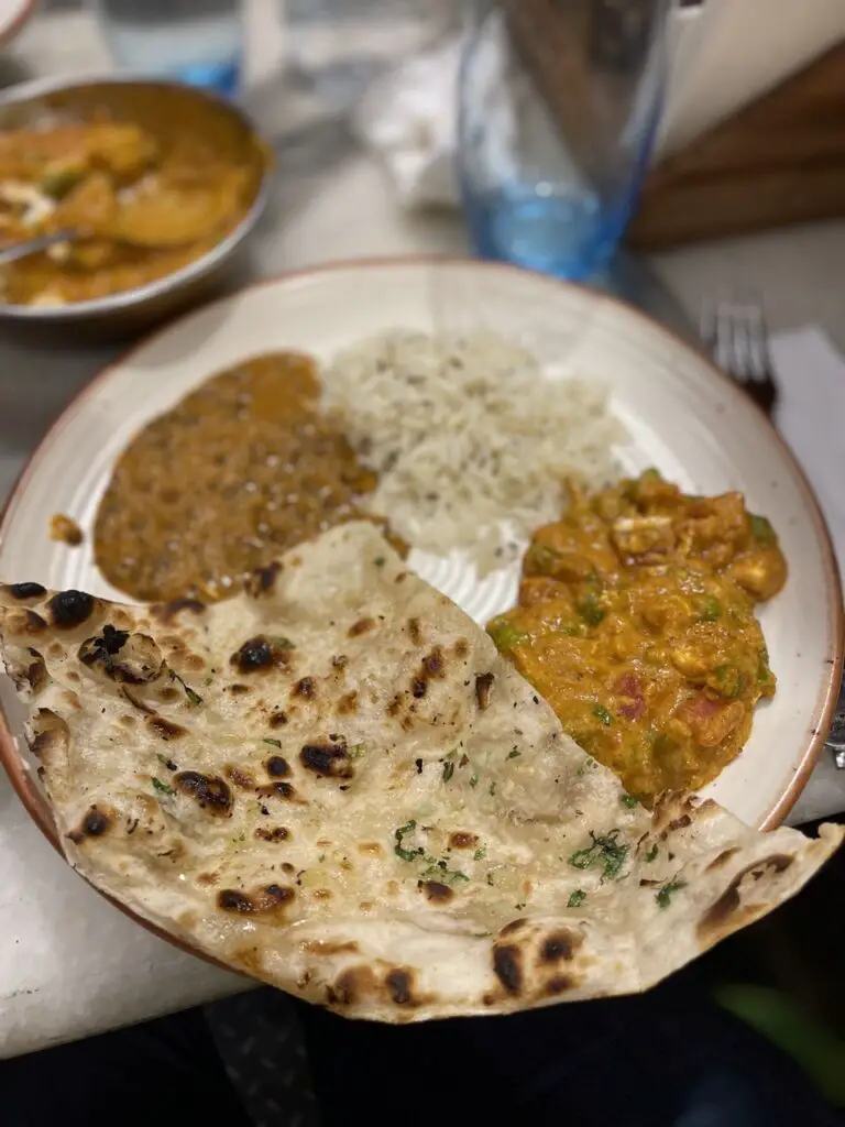 repas hindou à delhi