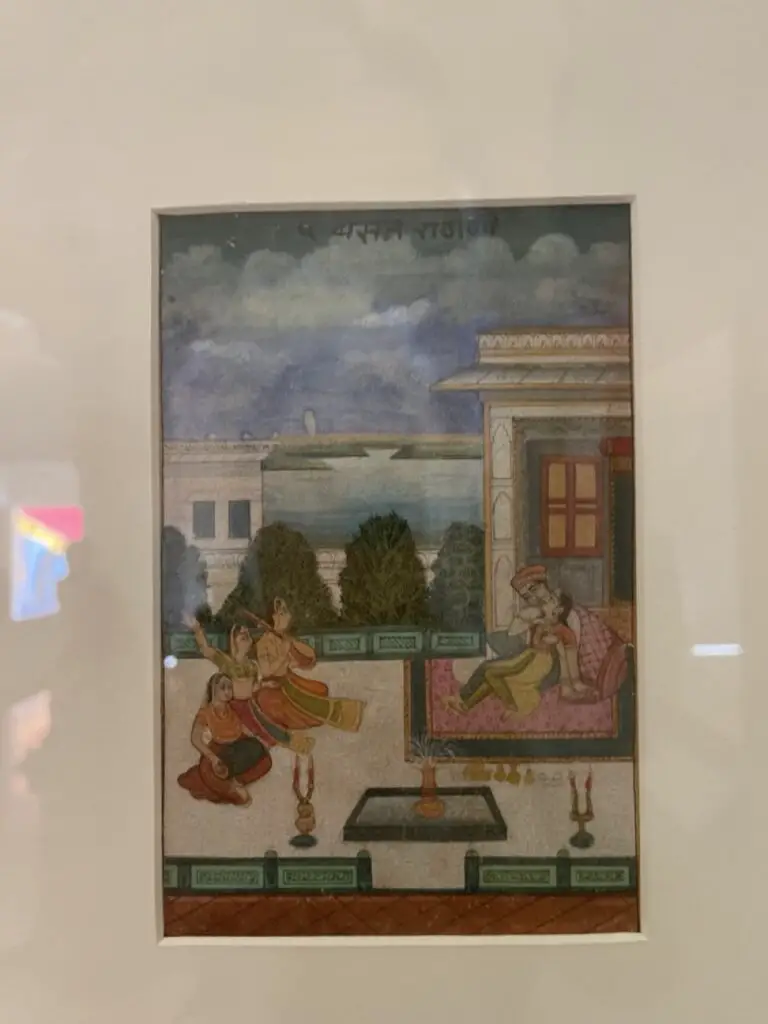 reproduction de scene indienne sur un tableau miniature à Jodhpur